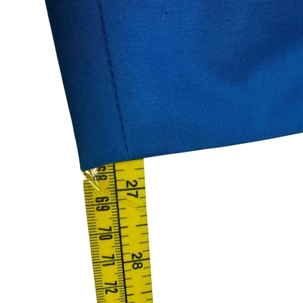 Lafayette 148 New York Blue Stretch‎ Cotton Side Zip Trousers Pants Size 10 NEW